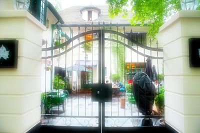 Woman standing in front of building