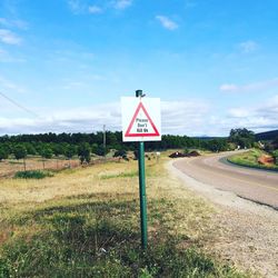 Information sign on landscape