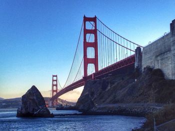 Golden gate bridge over river