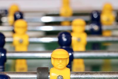 Close-up of foosball