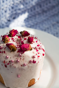 Close-up of cake in plate