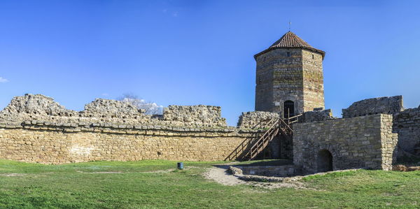 Old building against clear sky