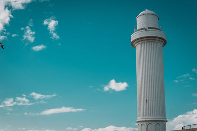 Low angle view of tower against sky