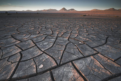 Erosion cracks in atacama desert