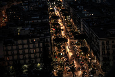 Illuminated city at night