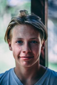 Close-up portrait of teenage girl