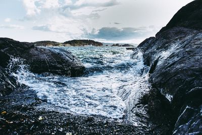 Scenic view of sea against sky