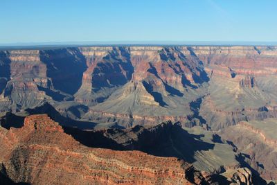 Aerial view of dramatic landscape