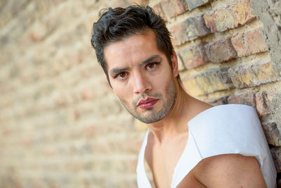 Close-up portrait of young man