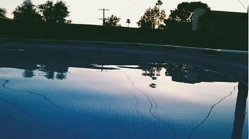 Reflection of built structures in water