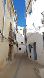 Narrow alley amidst buildings in city