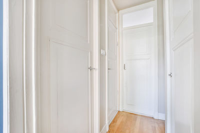 View of closed door at home