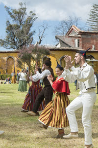 Group of people on field