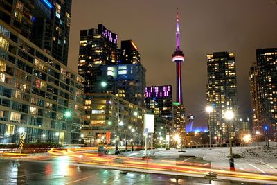 City skyline at night