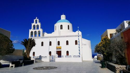 View of church against blue sky