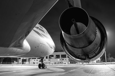 Airplane on airport runway