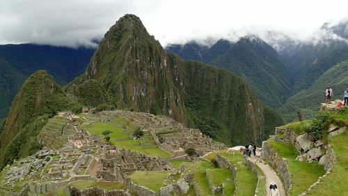 Panoramic view of mountains against sky