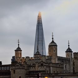 View of buildings in city against sky
