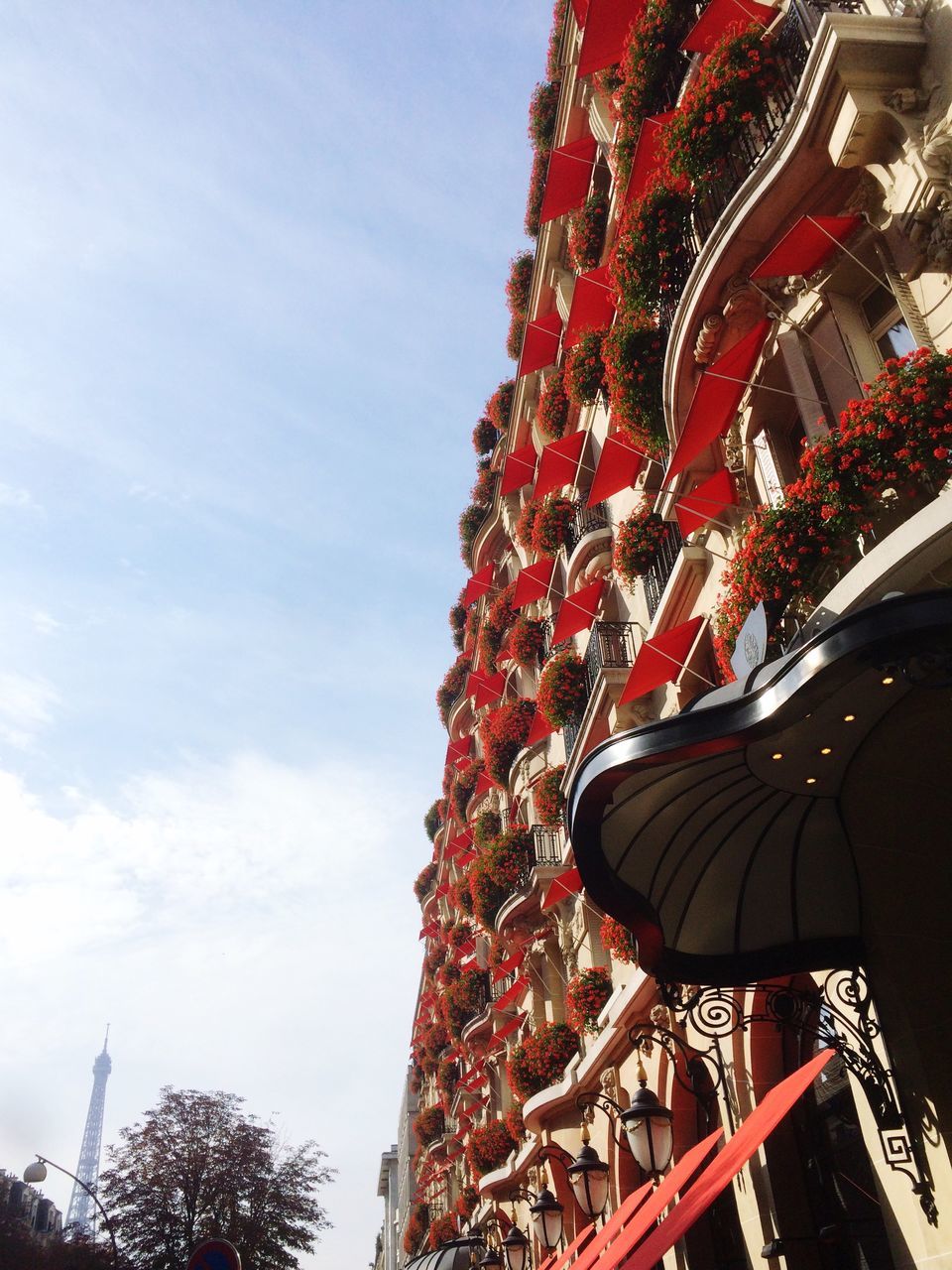 low angle view, built structure, architecture, tree, building exterior, sky, red, city, tall - high, outdoors, day, decoration, travel destinations, tradition, cultures, clear sky, no people, culture, religion, arts culture and entertainment