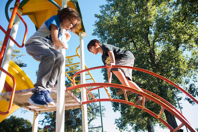 Children having fun in playground