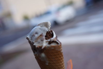 Close-up of ice cream