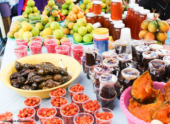 Full frame of sweet food on table