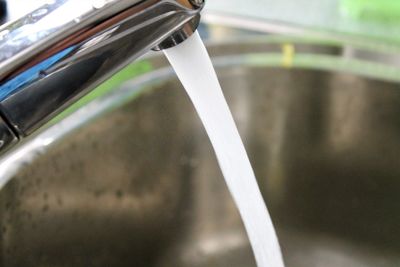 Close-up of water from faucet
