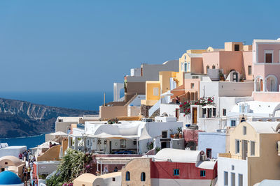 Buildings against blue sky