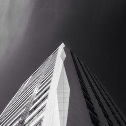 Low angle view of modern building against sky