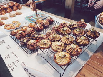 High angle view of food in plate