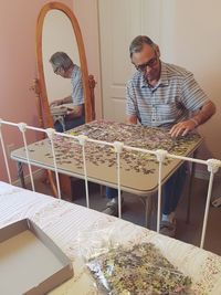 Man working at construction site