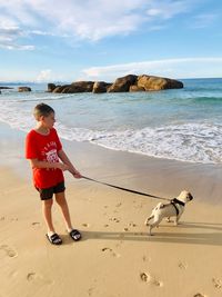 Full length of man on beach