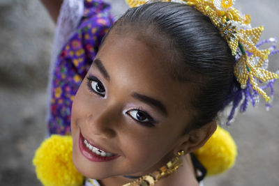 Close-up portrait of young woman