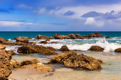 Scenic view of sea against sky