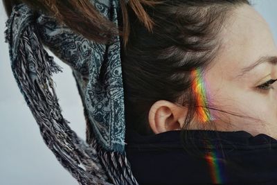 Close-up of beautiful woman