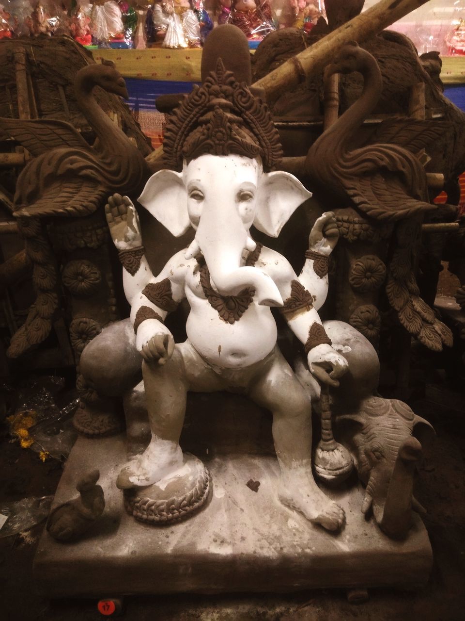 LORD GANESHA... Elephant Mouse Statue Sculpture Place Of Worship Spirituality Religion Tradition Cultures Carving - Craft Product Art And Craft Asian Elephant National World - Football Fanatics