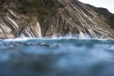 Scenic view of waterfall