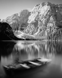 Scenic view of lake against mountains