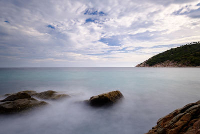 Scenic view of sea against sky