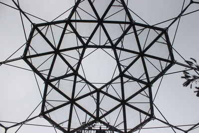 Low angle view of power lines against sky