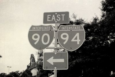 Low angle view of road sign