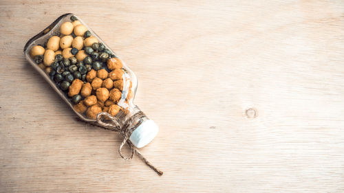 High angle view of fruits