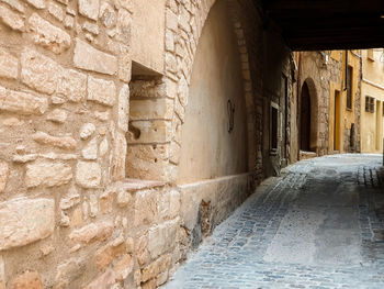 Narrow alley amidst old buildings