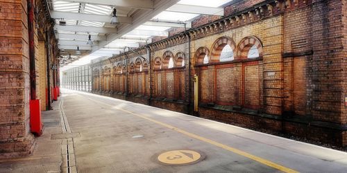 View of railroad station platform