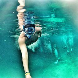 People swimming in pool