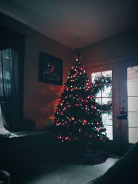 Christmas lights on christmas tree