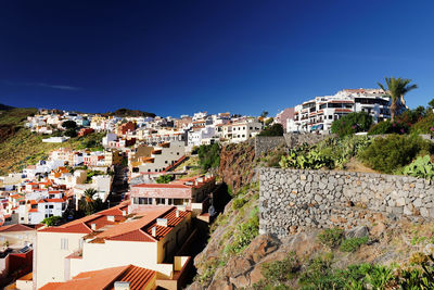 High angle shot of townscape