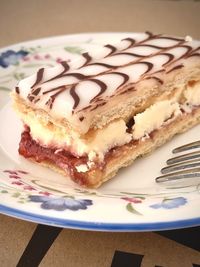 Close-up of cake in plate