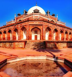 View of historical building against blue sky