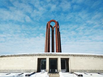 Low angle view of built structure against sky